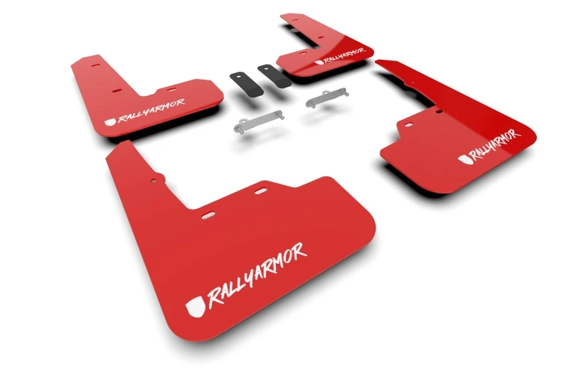 Rally Armor Red UR Mud Flap Altered Font White Logo for 2022+ Subaru WRX
