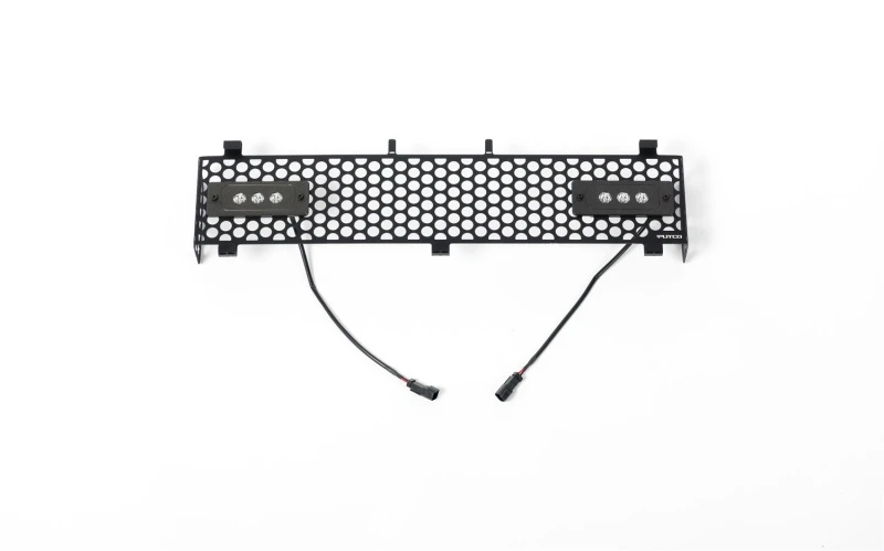 Putco 11-16 Ford SuperDuty - SS Schwarz Punch Design mit 2 Stück 6-Zoll-Lichtleisten Kühlergrill-Einsätze