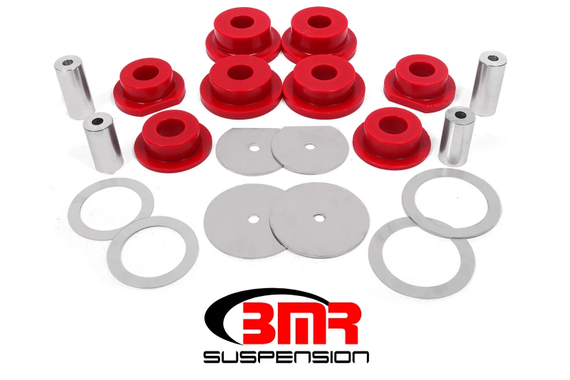BMR 08-18 Dodge Challenger Hinterer Cradle Bushing Kit Polyurethan - Rot