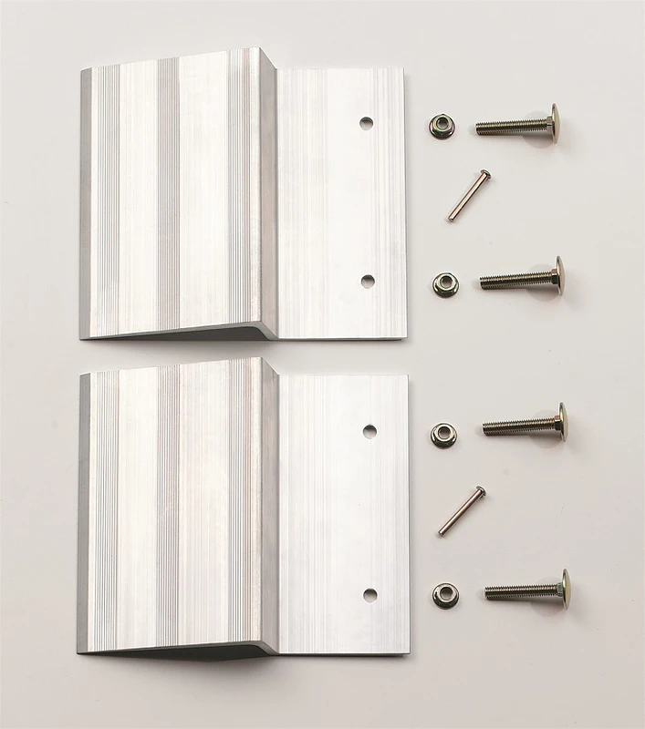 Lund Universelles Rampen-Kit für 2x8 Zoll bis 2x10 Zoll Planken 9x7,5x2,25 Zoll - Silber