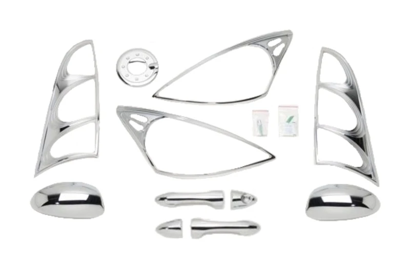 Putco 00-04 Ford Focus (2-Türer) DH/MC/TL/HL/FTC Chrom-Zubehör-Kit