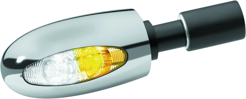 Kuryakyn BL 1000 Blinker 7/8-1 Zoll Lenker Weiß/Amber Chrom