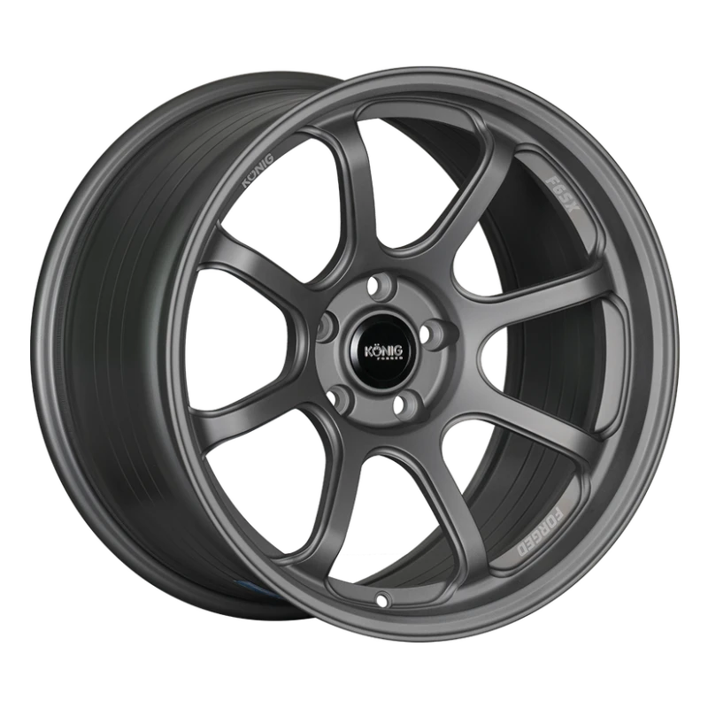 Konig Forged F6SX 18x10.5 5x120 ET25 Satin Grey Wheel (Knurled Bead)