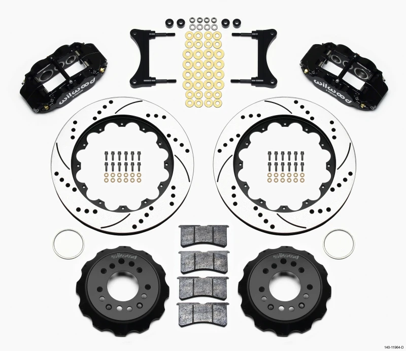 Wilwood Narrow Superlite 6R Vordere Bremsanlage 14,00 Zoll gebohrt 93-96 Mazda RX7