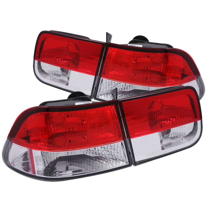 ANZO 1996-2000 Honda Civic Heckleuchten Rot/Klar
