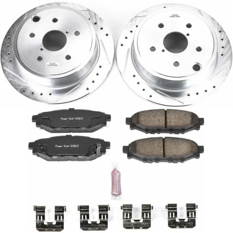 Power Stop Rear Z23 Evolution Sport Brake Kit for 15-19 Subaru WRX