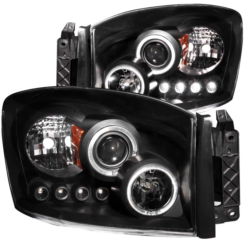 ANZO 2006-2008 Dodge Ram 1500 Projektor-Scheinwerfer mit Halo Schwarz