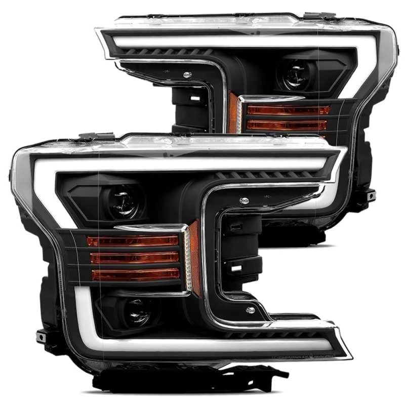 AlphaRex 18-20 Ford F-150 LUXX Style Projektorscheinwerfer Alpha Black mit Aktivierungslicht/DRL