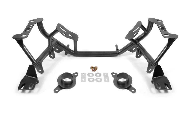 BMR 96-04 Ford Mustang K-Member Standard Version mit Federstützen - Schwarz Hammertone