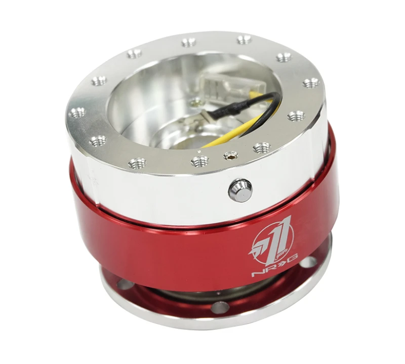 NRG Quick Release - Silberner Körper / Roter Chromring