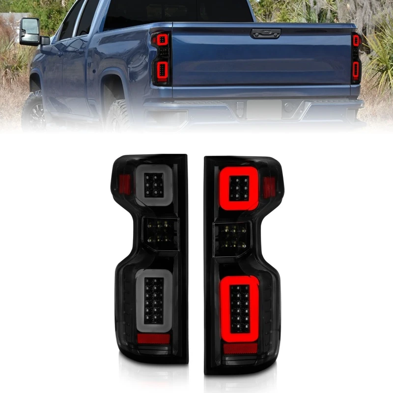 Anzo 19-21 Chevy Silverado Work Truck Voll-LED-Rückfahrscheinwerfer Black Housing Smoke Lens G2 (mit Lichtbalken)