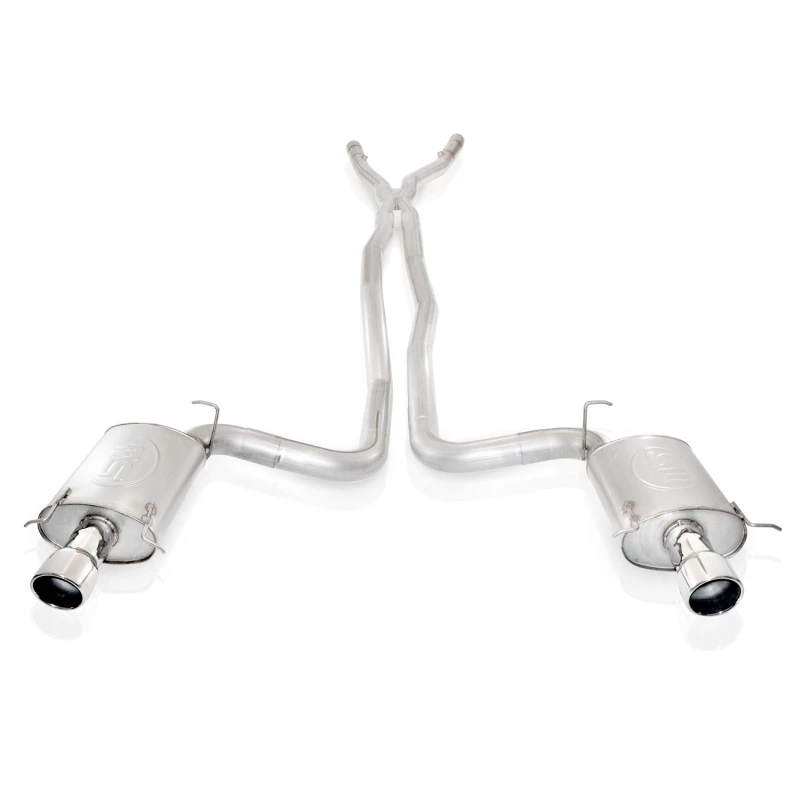 Stainless Works 2004-07 Cadillac CTS-V 3-Zoll-Abgasanlage X-Rohr Kammer-Schalldämpfer Hochleistungs-Kat 4-Zoll-Spitzen