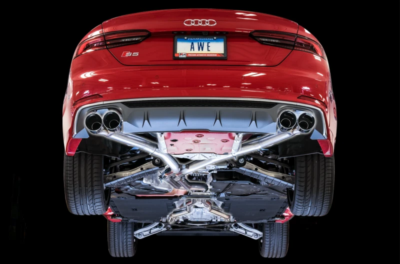 AWE Tuning Audi B9 S5 Sportback Track Edition Auspuff - Nicht-Resoniert (Silber 102mm Tips)
