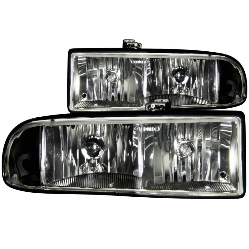 ANZO 1998-2005 Chevrolet S-10 Kristall-Scheinwerfer Schwarz