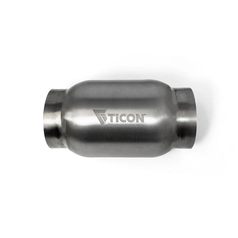Ticon Industries 3.5in Body x 12in Length 2.5in Inlet/Outlet Titanium Bullet Resonator