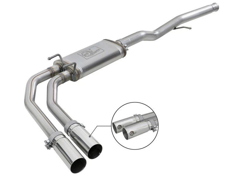 aFe Rebel Series 3in-2.5in 409 SS Cat-Back Auspuff 09-18 GM Silverado/Sierra 1500 V6-4.3L / V8-4.6L