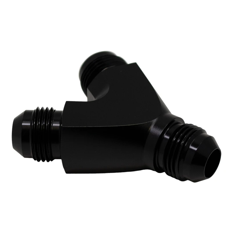 DeatschWerks 8AN-Männliche Flare auf 8AN-Männliche Flare auf 8AN-Männliche Flare Y-Fitting - Anodisiert Mattschwarz