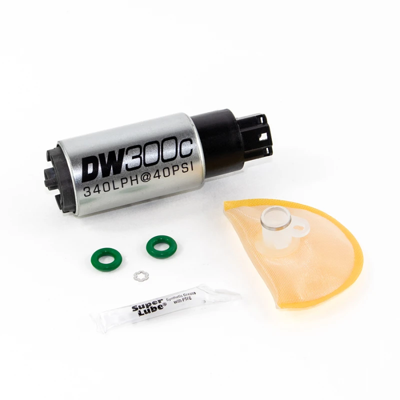DeatschWerks 340lph DW300C Kompakte Kraftstoffpumpe mit 06-11 Civic Set Up Kit (ohne Montageclips)