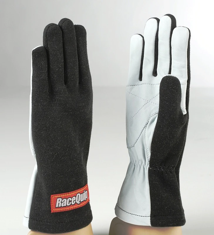 RaceQuip schwarze Basis-Rennhandschuh - Klein