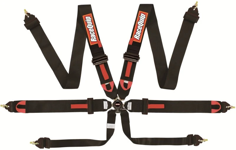 RaceQuip Schwarzes FIA CAMLOCK 6-Punkt-Pull-Down-Lap
