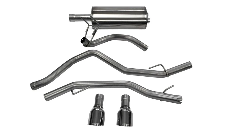 Corsa 2009-2018 Dodge Ram 1500 4.7L Quad/Crew Cab/Short Bed Poliert Dual Exit Cat-Back Auspuff