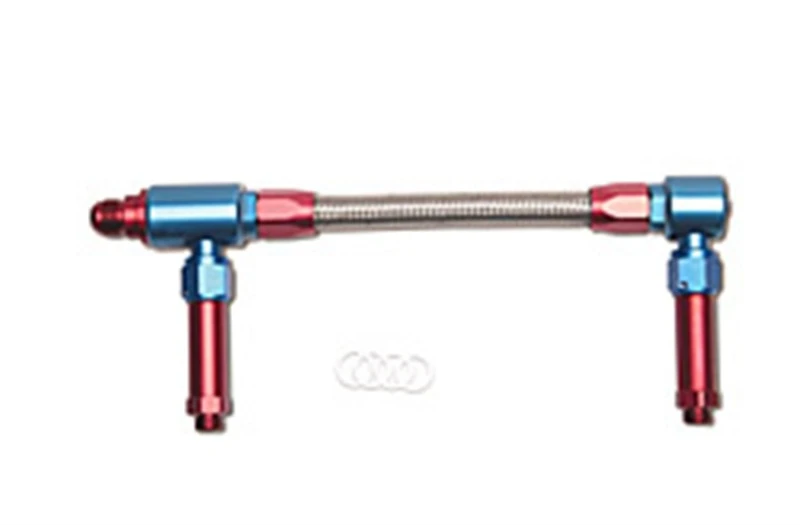 Russell Performance -8 AN bis -8 AN ProFlex Demon Carb Dual Inlet Carb Kit (Rot/Blau)