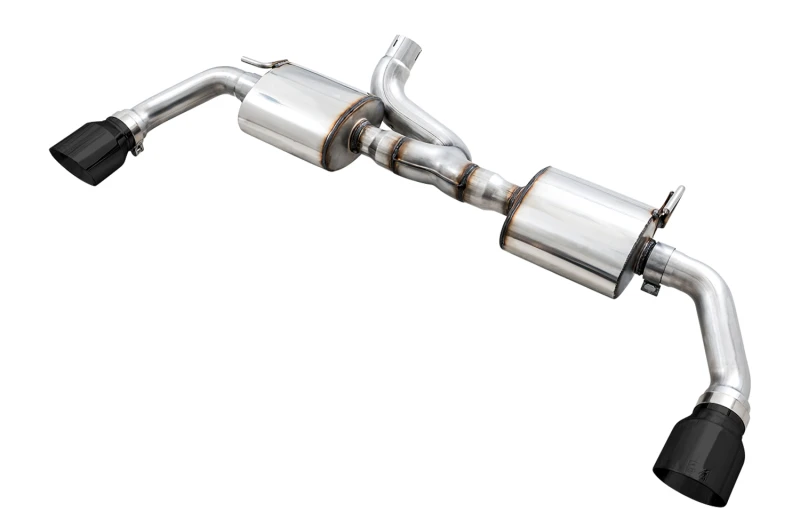 AWE Tuning 07-18 Jeep Wrangler JK/JKU 3.6L Tread Edition Axle-Back Dual Auspuff - Diamant-Schwarz Spitzen