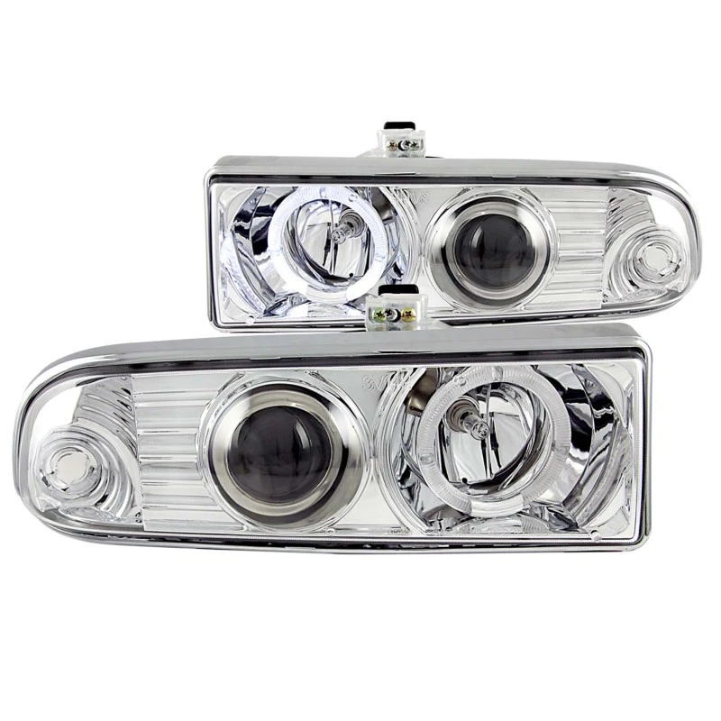 ANZO 1998-2005 Chevrolet S-10 Projektorscheinwerfer mit Halo-Chrom
