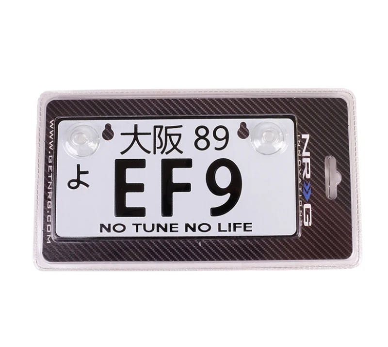 NRG Mini JDM Style Aluminium Kennzeichen (Universal, Saugnapf) – EF9