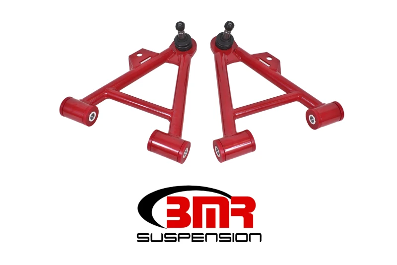 BMR 79-93 Fox Mustang Untere nicht einstellbare A-Arme (nur für Coilover) mit hoher Kugelgelenk (Poly) - Rot