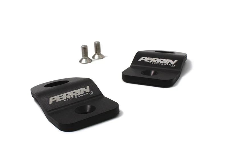 Perrin Red Upper Radiator Bracket Set for 08-14 Subaru WRX
