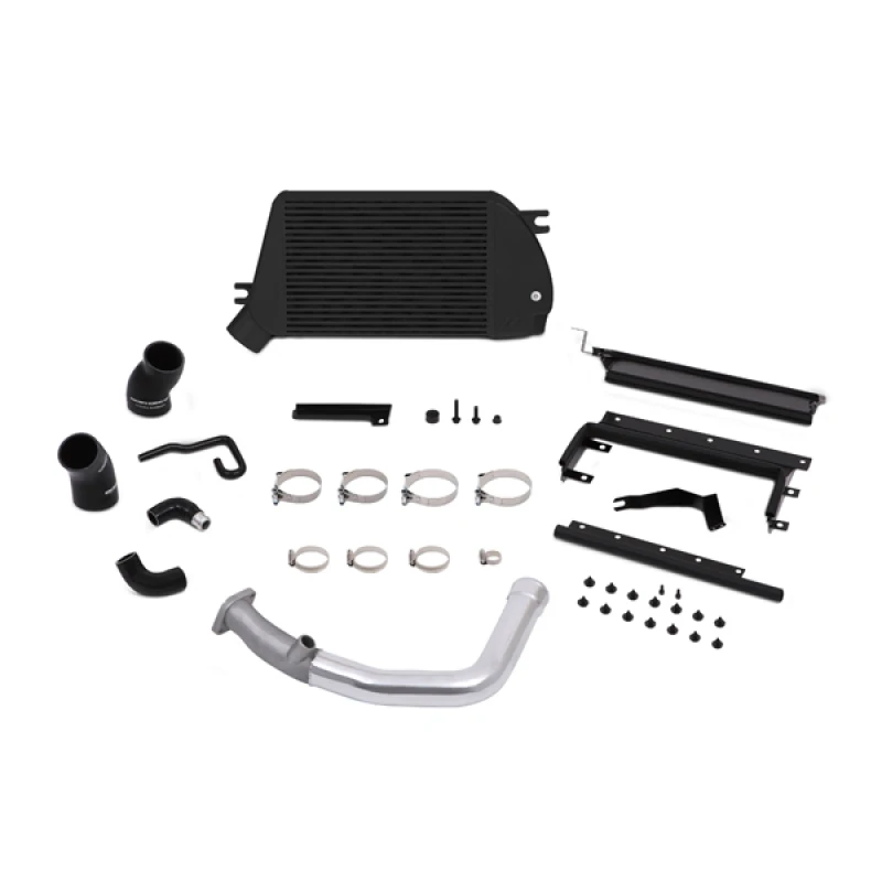 Mishimoto for 2015 Subaru WRX Top-Mount Intercooler Kit - Powder Coated Black & Polished Pipes