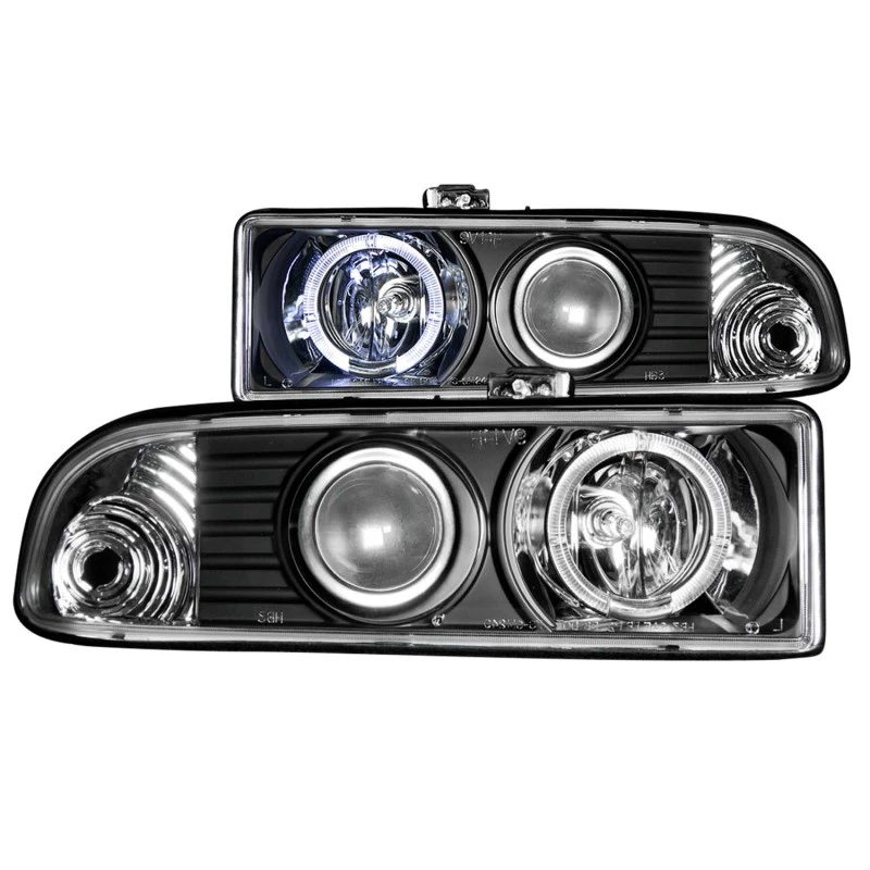 ANZO 1998-2005 Chevrolet S-10 Projektor-Scheinwerfer mit Halo Schwarz