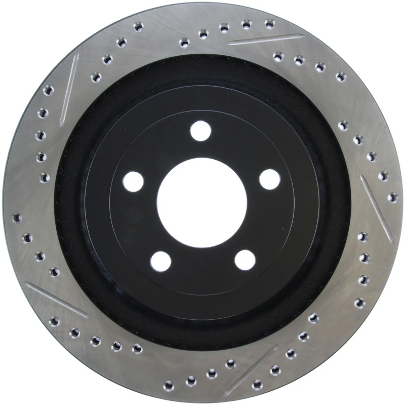 StopTech Slotted & Drilled Sport Brake Rotor - 2015 Ford Mustang GT - Rear Right