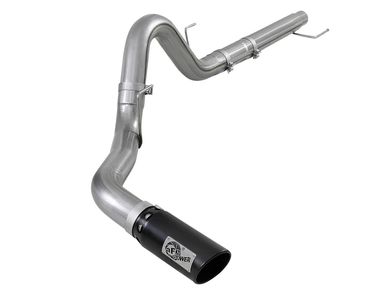 aFe Large Bore-HD 4 Zoll 409 SS DPF-Back Auspuff 18-19 Ford F-150 V6-3.0L (td) mit schwarzer Spitze