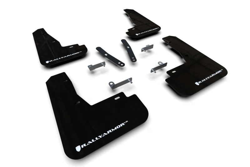 Rally Armor 22-24 Kia EV6 Black UR Mud Flap White Logo