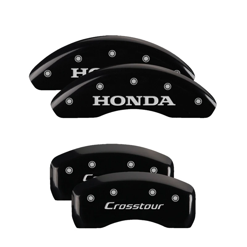 MGP 4 Bremse Caliper Abdeckungen Graviert Vorne Honda Graviert Hinten Crosstour Schwarz lackiert silber ch