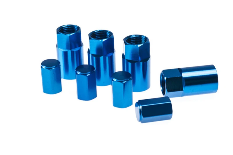Wheel Mate Aluminium TPMS Ventilabdeckung – Blau eloxiert