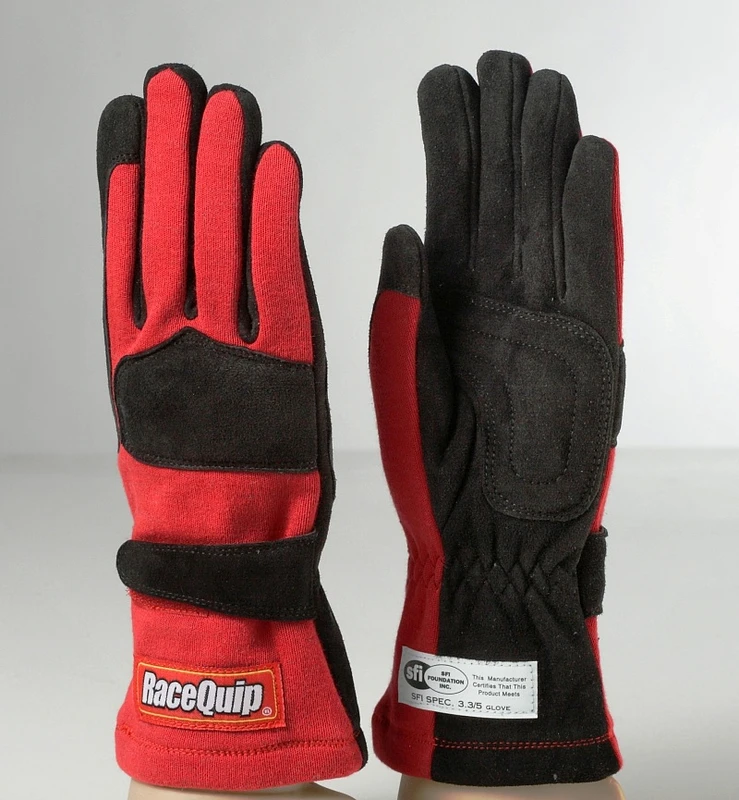 RaceQuip Rote 2-Schicht SFI-5 Handschuh - Klein