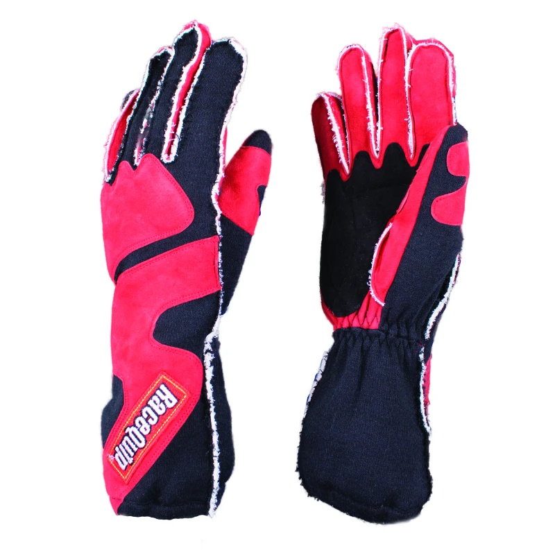 RaceQuip SFI-5 Rot/Schwarz Medium Outseam mit Verschluss Handschuh