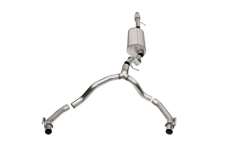 Corsa 21-23 Cadillac Escalade 6.2L Dual Rear 3.5/2.75in Sport Kat-Back-Auspuffanlage verwendet werkseitige Bezels
