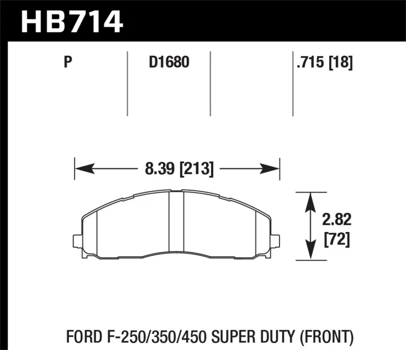 Hawk 2015 Ford F-250/350/450 Super Duty Vordere Bremse Pads