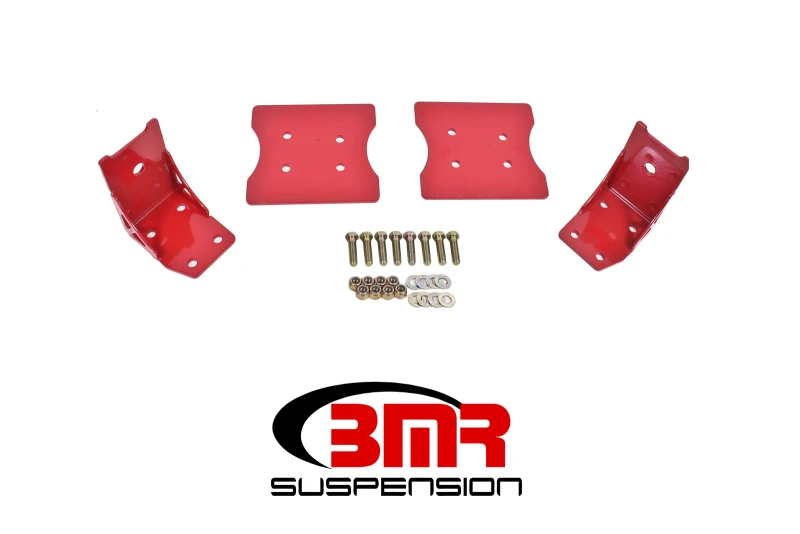 BMR 79-04 Fox Mustang Untere Torque-Box-Verstärkungsplatten - Rot