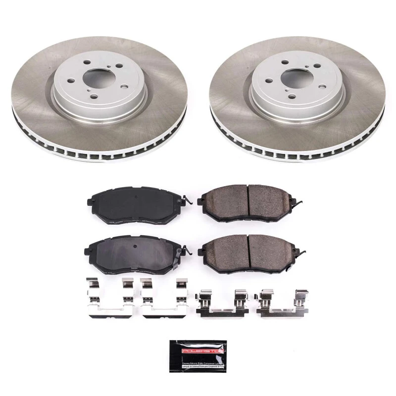 Power Stop Front Semi-Coated Rotor Kit for 10-14 Subaru Outback