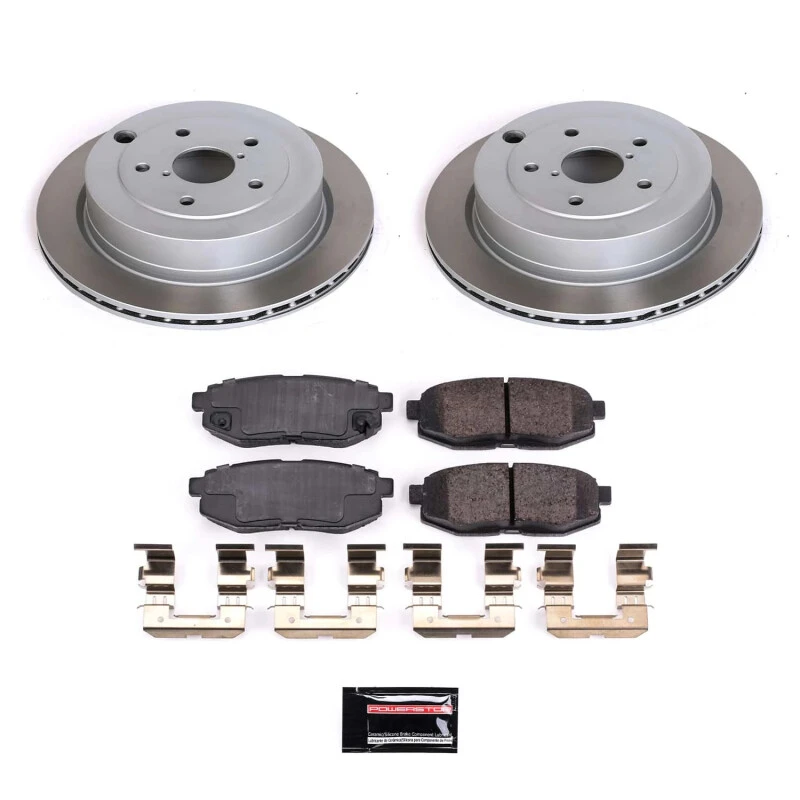 Power Stop Rear Semi-Coated Rotor Kit for 08-14 Subaru Tribeca