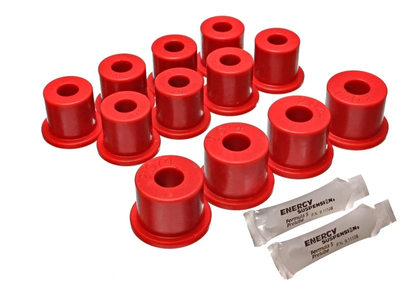 Energy Suspension 80-86 Nissan 720 & Hardbody Pickup 2WD Rote Hintere Blattfederbuchsen-Set