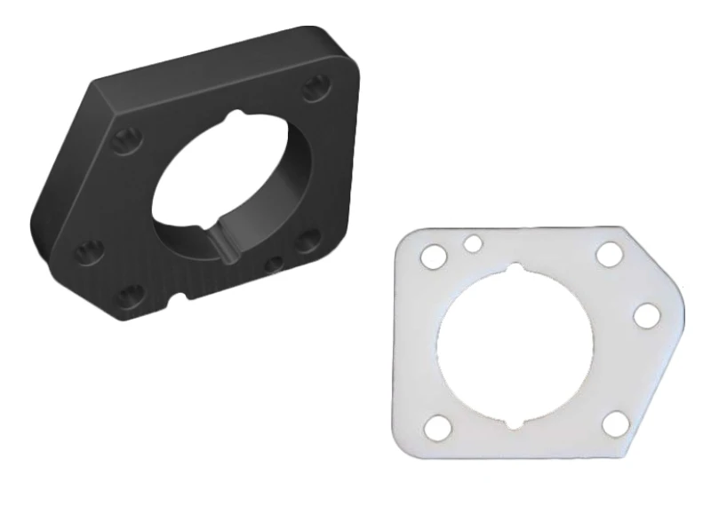 Torque Solution Drosselklappenabstandshalter (Schwarz) für 2006–2011 Honda Civic LX/EX/DX R18