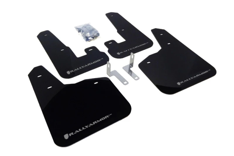 Rally Armor Black UR Mud Flap w/ Silver Logo for 10-14 Subaru Legacy