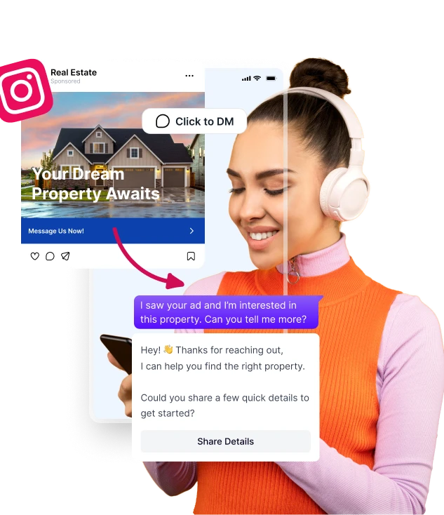 Instagram Click to DM automation demonstration