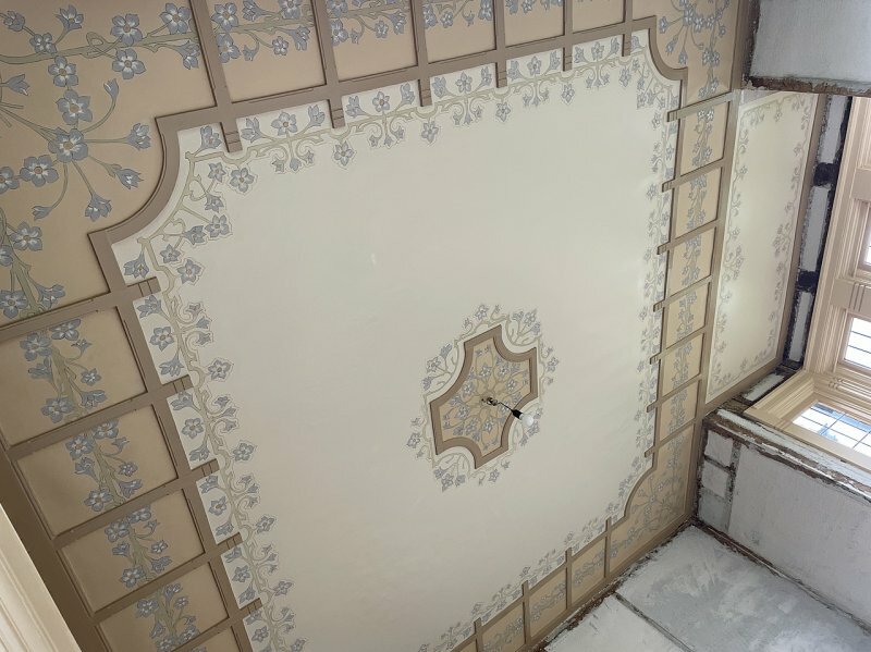 Restauratie plafond Villa Barmerhoek in opdracht van Brands Bouw